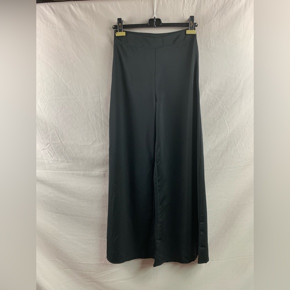 Black High Waist Wide Leg Pants - Picture 6 of 8